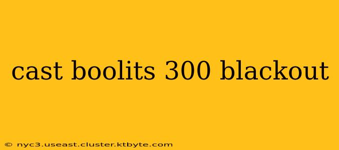 cast boolits 300 blackout