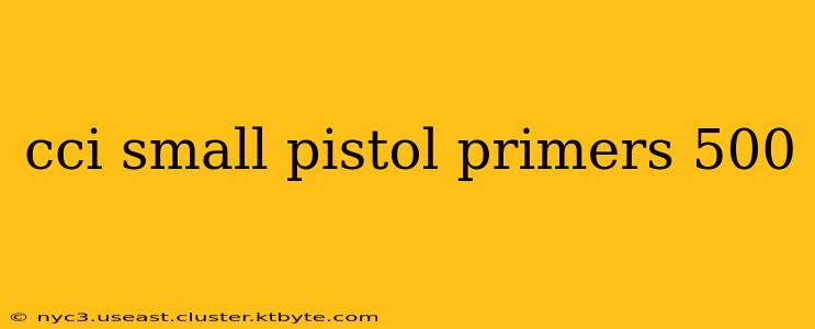 cci small pistol primers 500