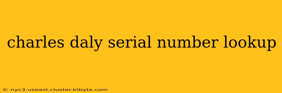 charles daly serial number lookup