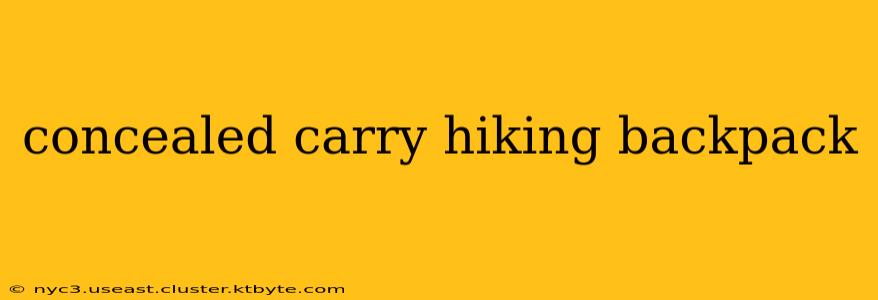 concealed carry hiking backpack