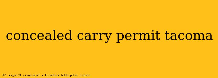 concealed carry permit tacoma