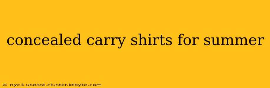 concealed carry shirts for summer