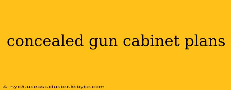 concealed gun cabinet plans