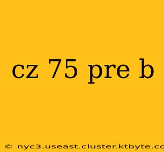 cz 75 pre b