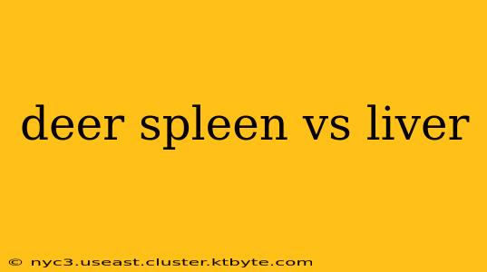 deer spleen vs liver