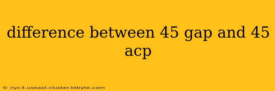 difference between 45 gap and 45 acp