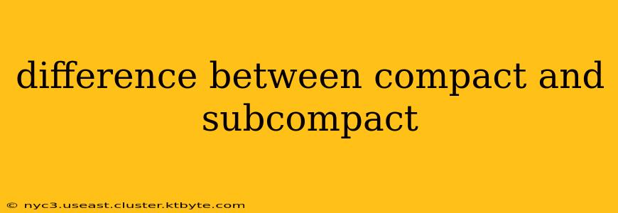 difference between compact and subcompact