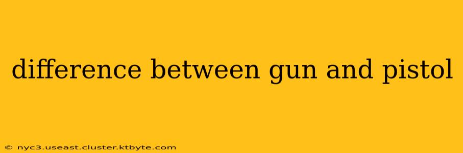 difference between gun and pistol