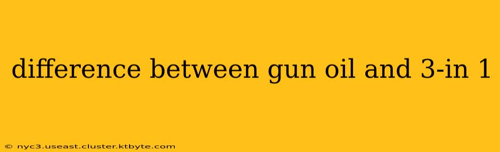 difference between gun oil and 3-in 1