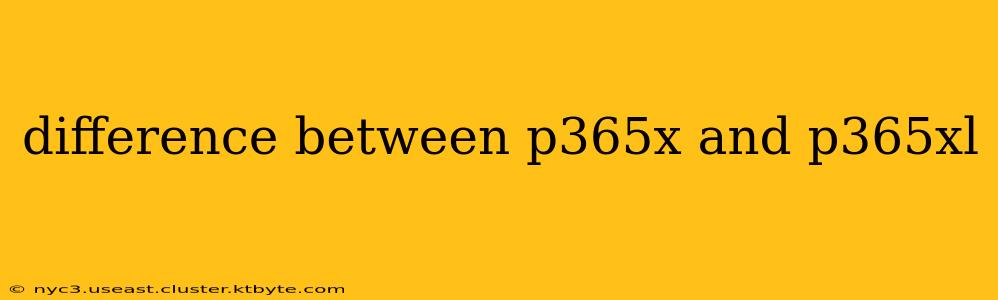 difference between p365x and p365xl