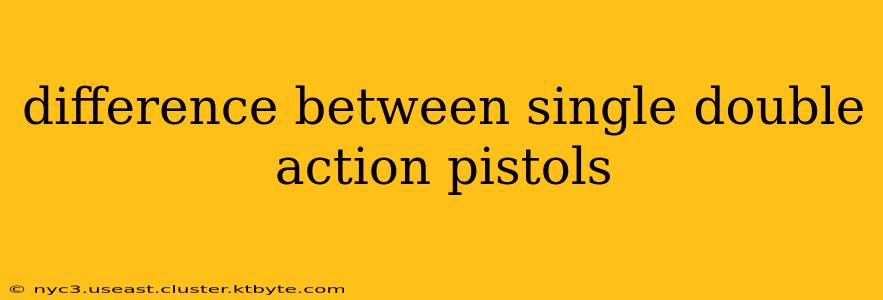 difference between single double action pistols