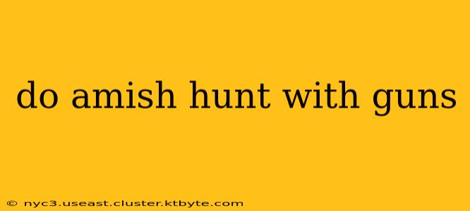 do amish hunt with guns