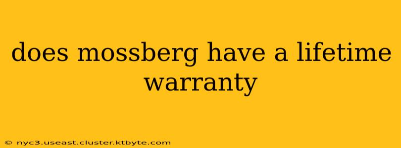 does mossberg have a lifetime warranty