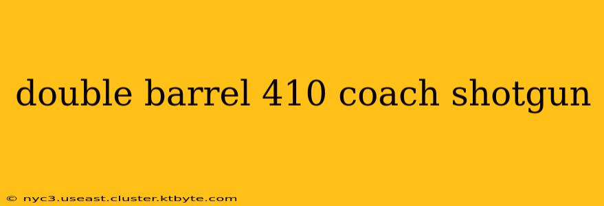 double barrel 410 coach shotgun