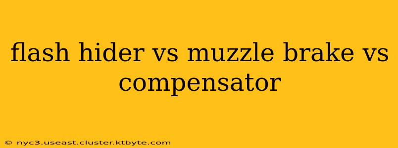 flash hider vs muzzle brake vs compensator