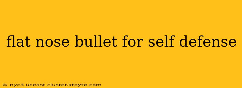 flat nose bullet for self defense