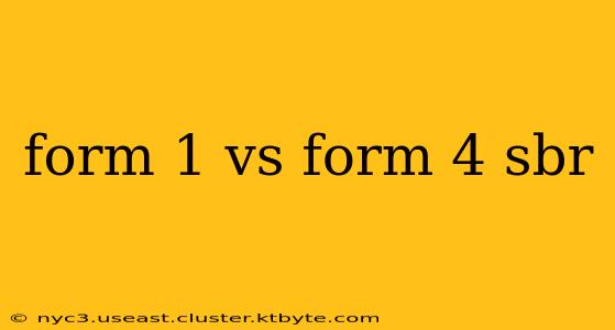 form 1 vs form 4 sbr