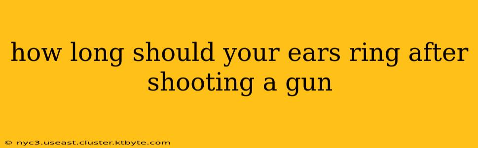 how long should your ears ring after shooting a gun