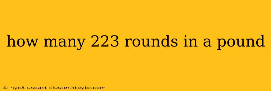 how many 223 rounds in a pound