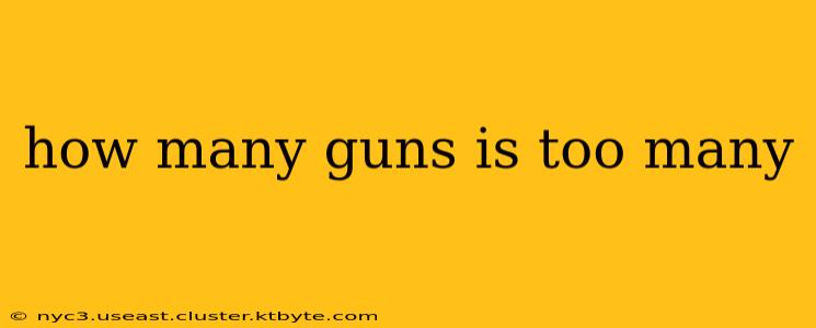 how many guns is too many