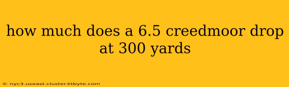 how much does a 6.5 creedmoor drop at 300 yards