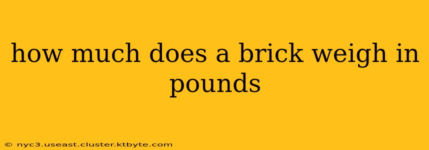 how much does a brick weigh in pounds