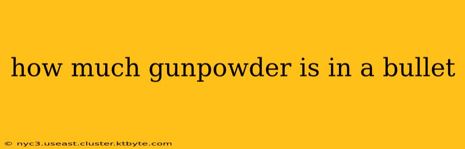 how much gunpowder is in a bullet