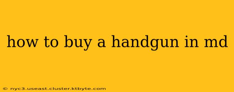 how to buy a handgun in md