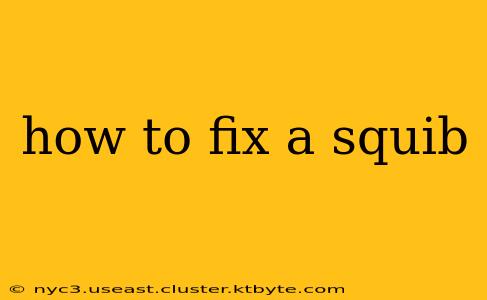 how to fix a squib