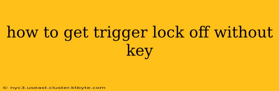 how to get trigger lock off without key