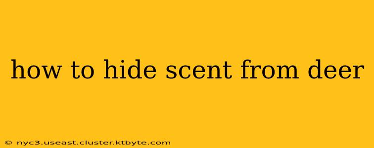 how to hide scent from deer