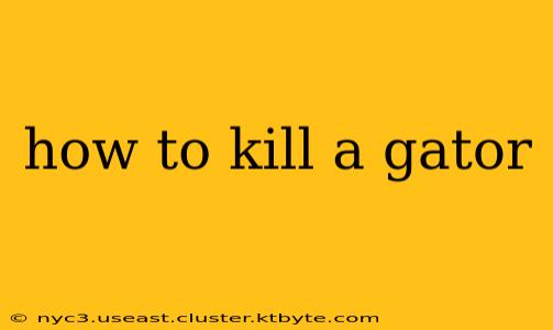 how to kill a gator