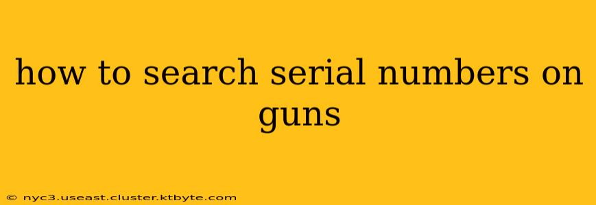 how to search serial numbers on guns