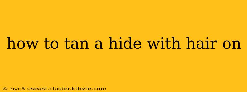 how to tan a hide with hair on