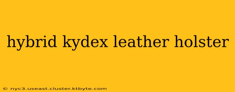 hybrid kydex leather holster