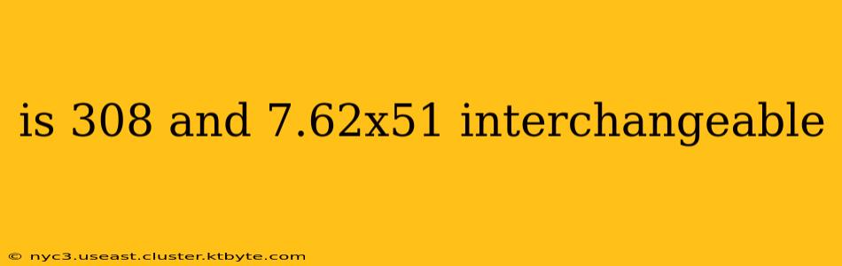 is 308 and 7.62x51 interchangeable