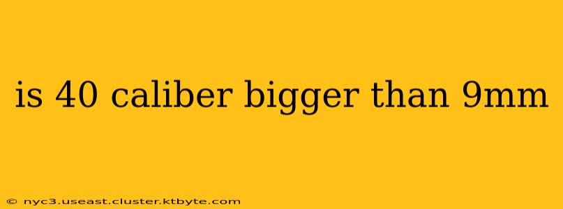 is 40 caliber bigger than 9mm