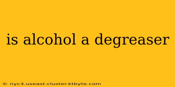 is alcohol a degreaser