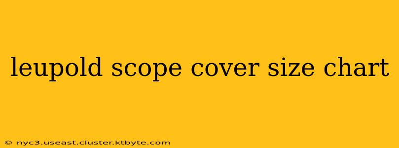 leupold scope cover size chart