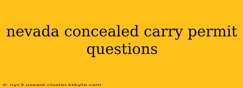 nevada concealed carry permit questions