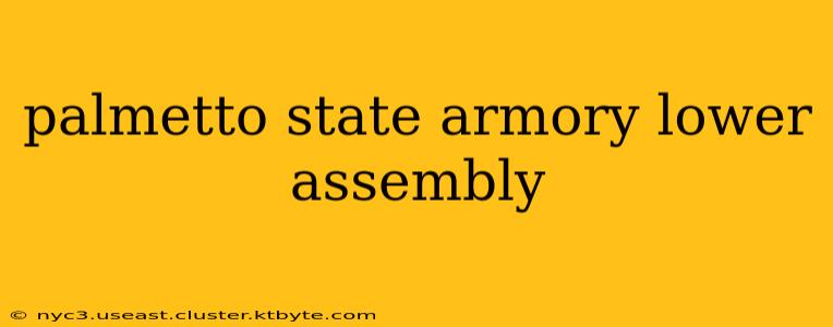 palmetto state armory lower assembly