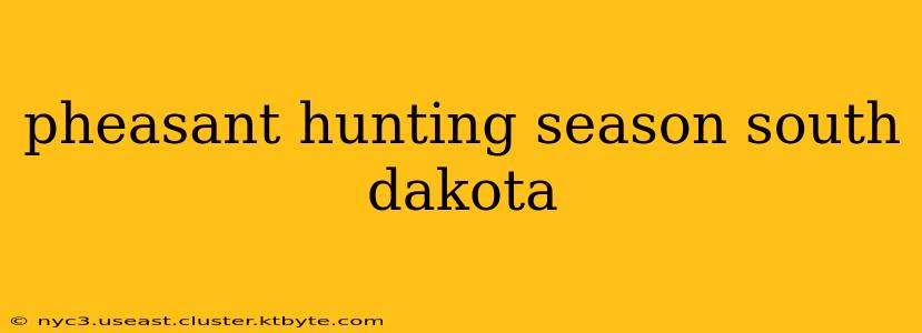 pheasant hunting season south dakota