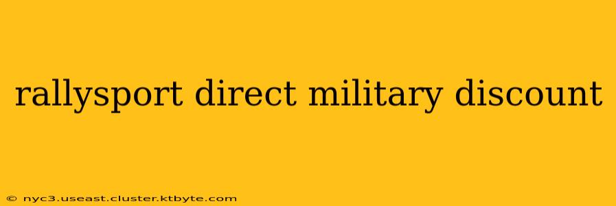 rallysport direct military discount