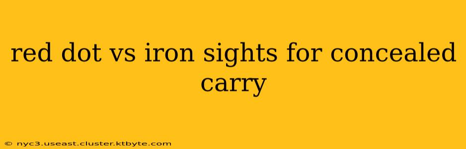 red dot vs iron sights for concealed carry