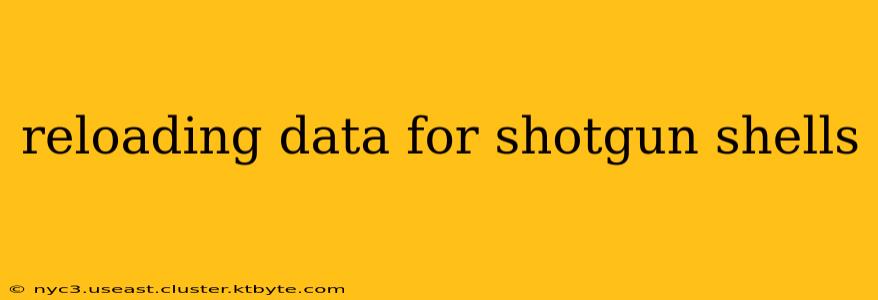 reloading data for shotgun shells