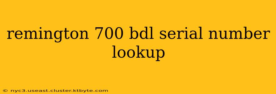 remington 700 bdl serial number lookup