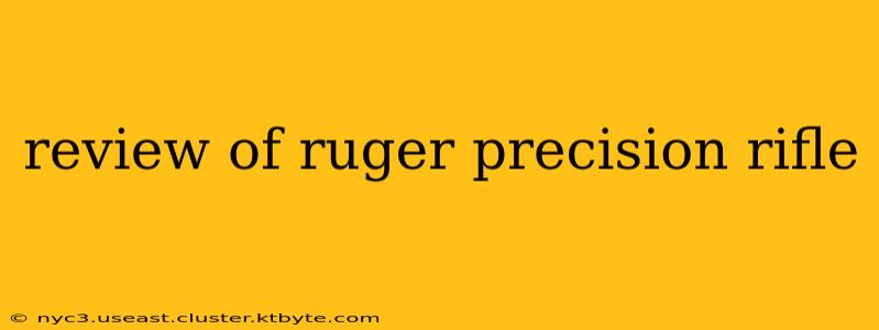 review of ruger precision rifle