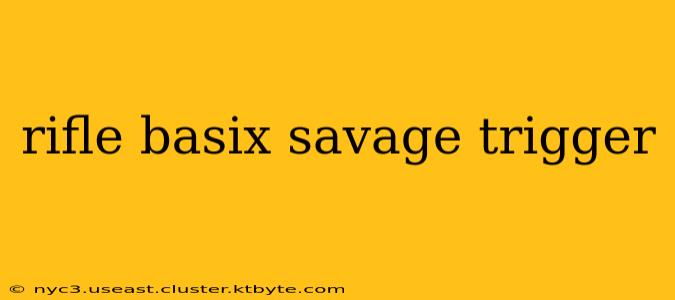 rifle basix savage trigger