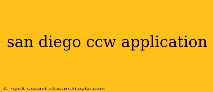 san diego ccw application