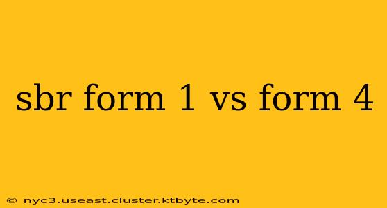 sbr form 1 vs form 4